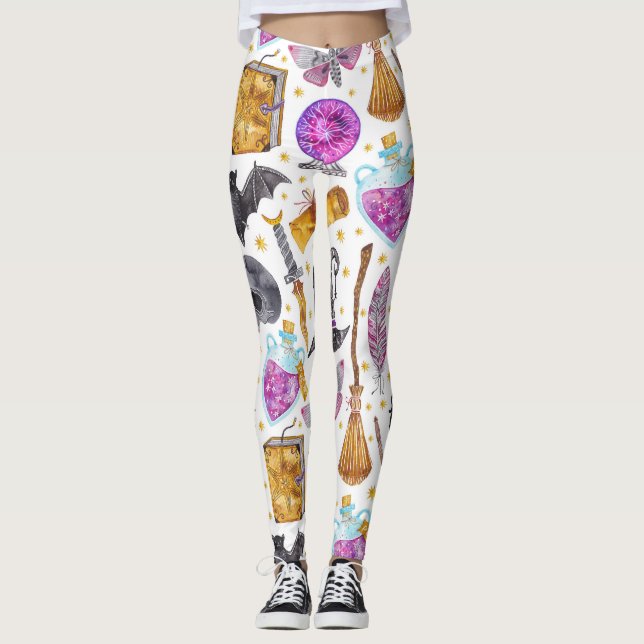 Hexe-Trankwatercolor-Halloween-Leggings Leggings (Vorderseite)