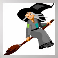 Hexe und Broomstick