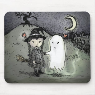 Hexe und Geist in Liebe Mousepad