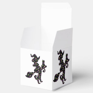 Hexe und Katze, Halloween-Stimmung Geschenkschachtel