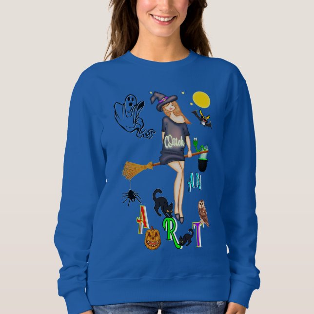 Hexe und Kunst Sweatshirt (Vorderseite)