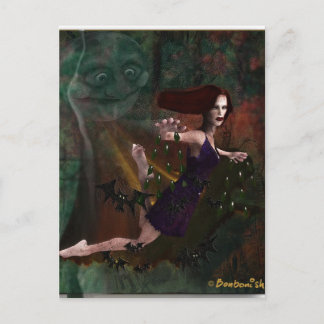 Hexe und Mond Postkarte