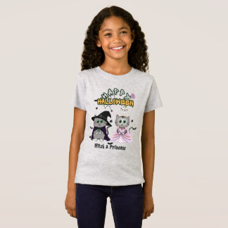 Hexe und Prinzessin Frohes Halloween Grafik T-Shirt