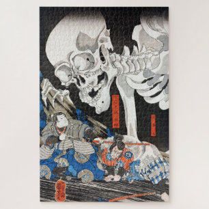 Hexe und Skelett-Spektrum, Utagawa Kuniyoshi Puzzle