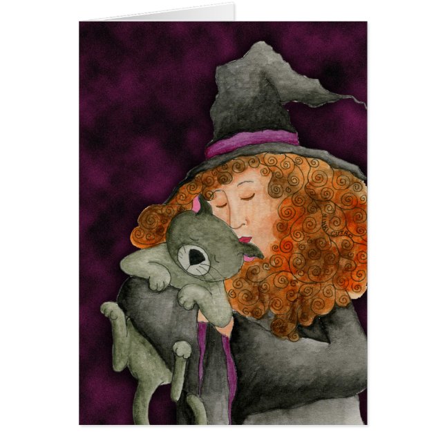 Hexe-Vertraut-Karte (Vorne)