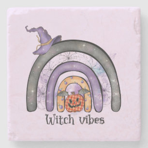 Hexe Vibes Black Rainbow Steinuntersetzer