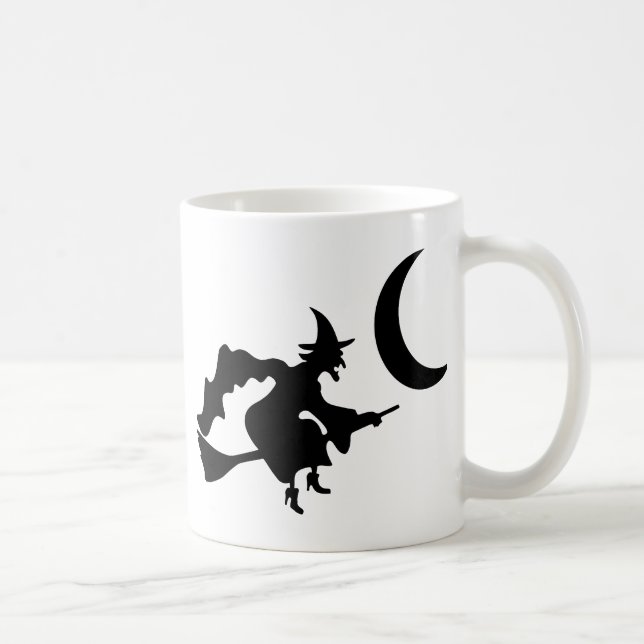 Hexe vom Crescent Moon fliegen Kaffeetasse (Rechts)
