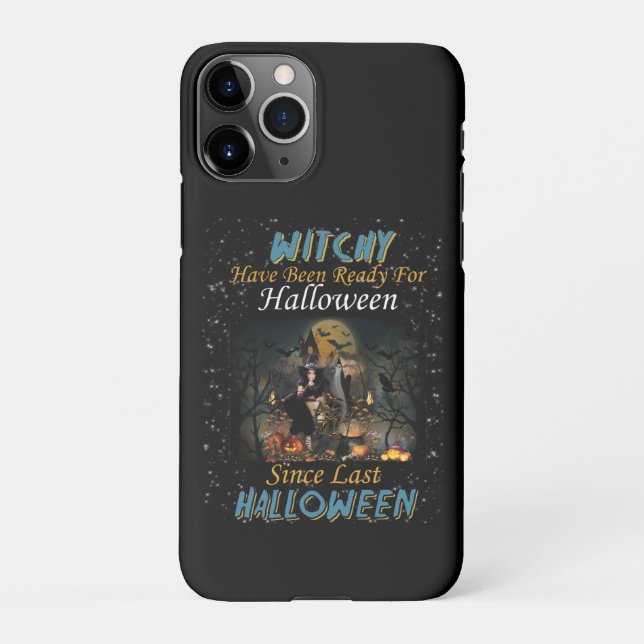 Hexe war zu Halloween fertig iPhone Hülle (Rückseite)