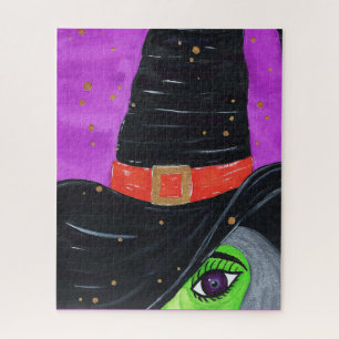 Hexe Weg zu Halloween Puzzle