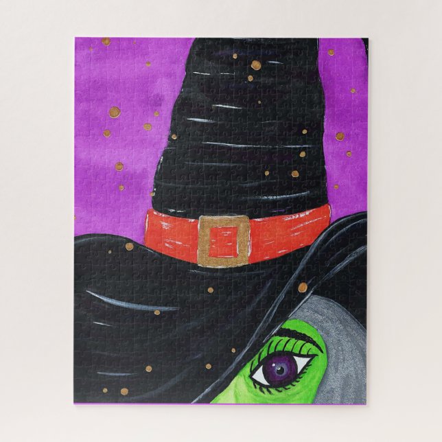 Hexe Weg zu Halloween Puzzle (Vertikal)