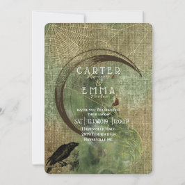 Hexe Wicca Zauber und Webs Einladung Hochzeitsfeie