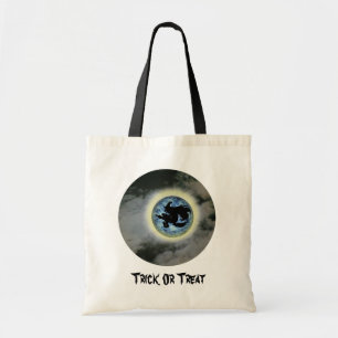Hexebroomstick-Vollmond-Halloween-Taschen-Tasche Tragetasche
