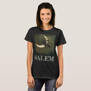Hexefliegen Salems Massachusetts auf Besen-T - T-Shirt