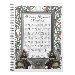 Hexen Alphabet Notebook (weiß) Notizblock