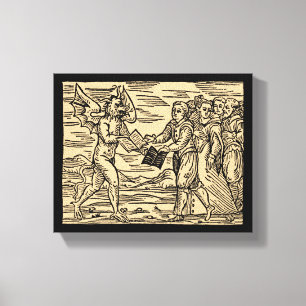 Hexen-Austausch des Satans Texte 8x10 Leinwanddruck