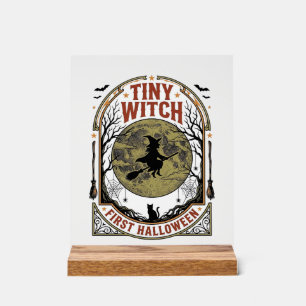 Hexen-Baby-Halloween-Shirt für die erste spooky Sa Acrylschild