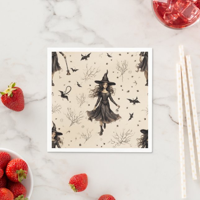 Hexen Bats Halloween Serviette (Beispiel)