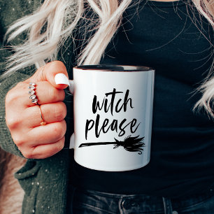 Hexen, bitte Besen Halloween Tasse