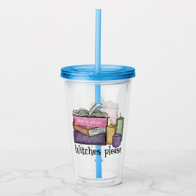Hexen bitte | Für Buchübersetzungen | Bibliothekar Acryltrinkbecher (Vorderseite)