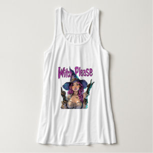 Hexen, bitte Halloween Grafik T-Shirt – Lustig Tank Top