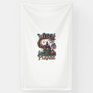 Hexen Bitte Spukhaus Halbmondkessel Banner