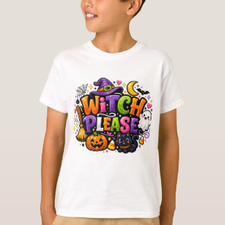 HEXEN, BITTE Süßer gruseliger Halloween-Style T-Shirt