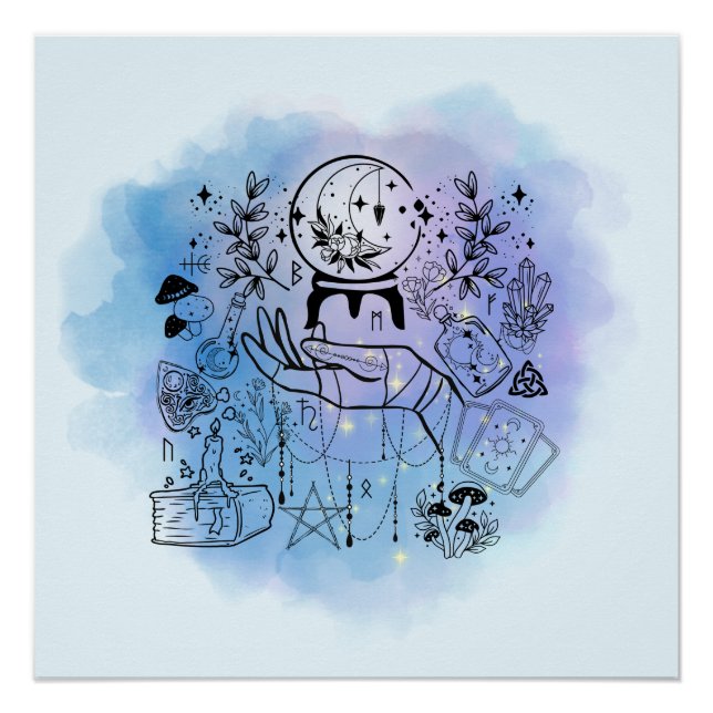 Hexen-Blick: Mystisches, visionäres Design Poster (Vorderseite)