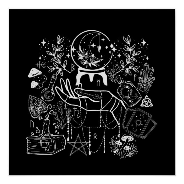 Hexen-Blick: Mystisches, visionäres Design Poster (Vorderseite)