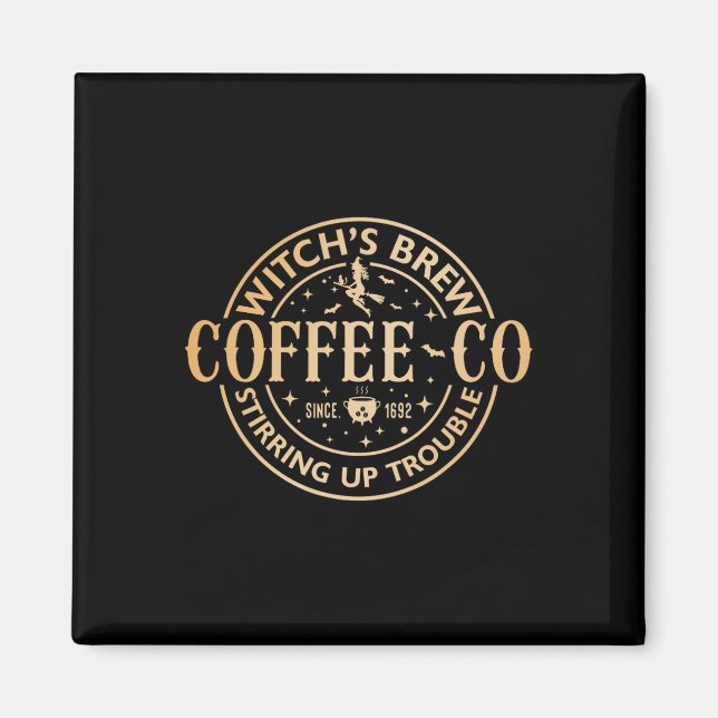 Hexen Brew Coffee Co Halloween Hexenkaffee Liebe Magnet (Vorne)