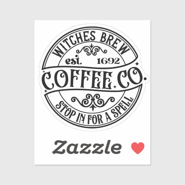 Hexen Brew Coffee Co Stickers Aufkleber (Blatt)