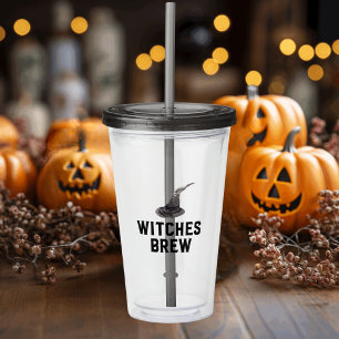 Hexen Brew   Frohe Halloween   Hexenhut Acryltrinkbecher