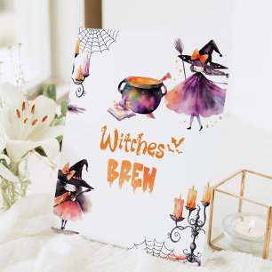 Hexen Brew-Halloween-Party Sockelschild