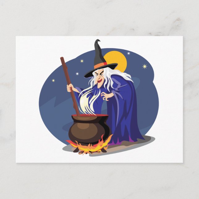 Hexen Brew Halloween Postcard Postkarte (Vorderseite)