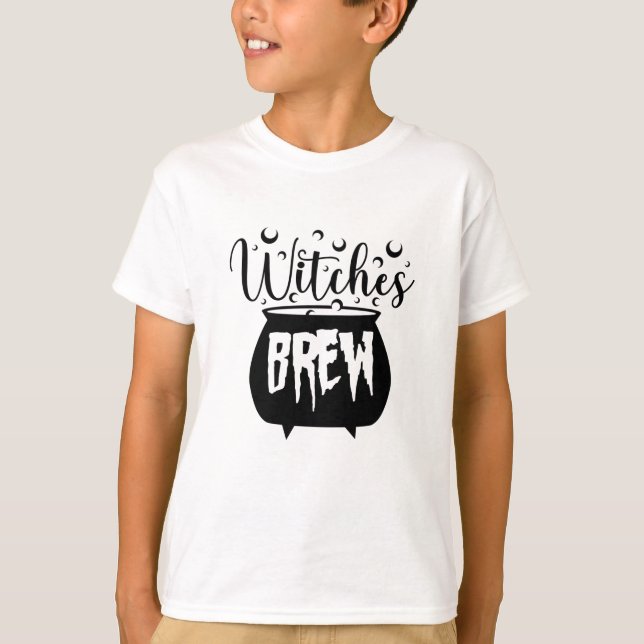 Hexen Brew Spooky Halloween Cool T-Shirt (Vorderseite)