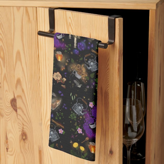 Hexen Brew Tee und Cotattcore Muster Geschirrtuch (Drittel gefaltet)