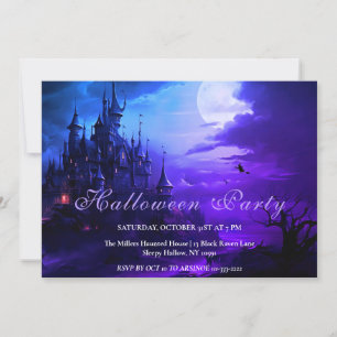 Hexen Burg Halloween-Party Einladung