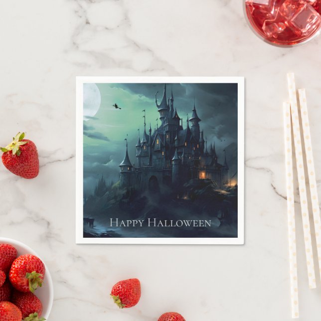 Hexen Castle Halloween Serviette (Beispiel)