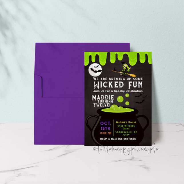 Hexen Cauldron Halloween Einladung (Von Creator hochgeladen)