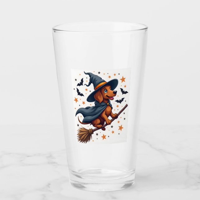 Hexen-Dachshund-Ekel Glas (Vorderseite)