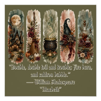 Hexen-Dekor, Gruseliges Halloween Poster