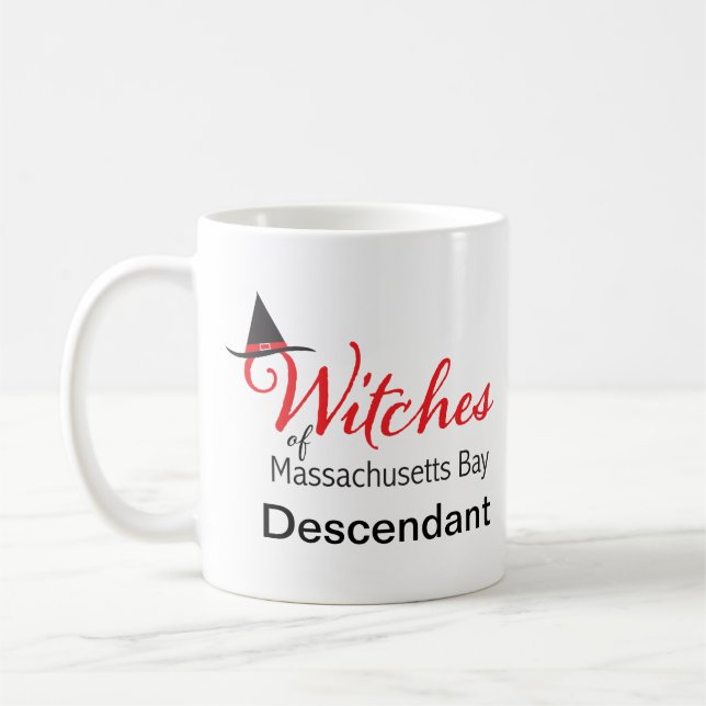 Hexen der Massachusetts-Nachkomme-Tasse Kaffeetasse (Links)