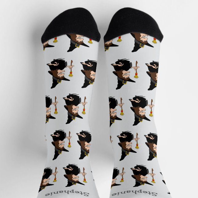 Hexen-Design Socken (Oben)