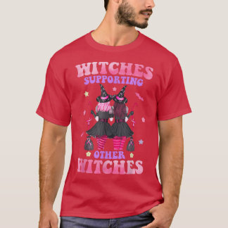 Hexen, die andere Hexen als Brustkrebszellen unter T-Shirt