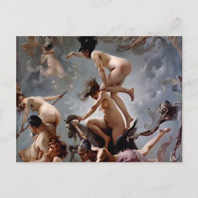 Hexen, die zum Sabbat gehen - Luis Ricardo Falero Postkarte (Vorderseite)