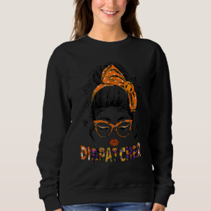 Hexen-Dispatcher 911 Halloween Frauen Unordentlich Sweatshirt