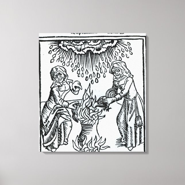 Hexen Einen Zauber machen, 1489 Leinwanddruck (Vorderseite)