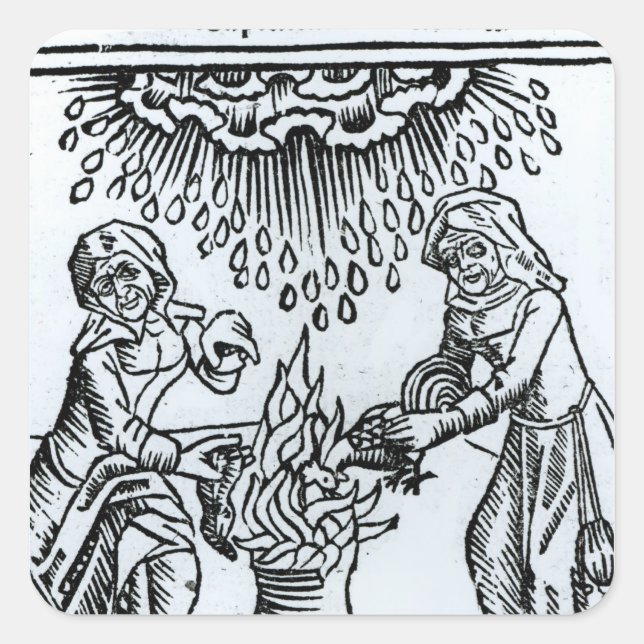 Hexen Einen Zauber machen, 1489 Quadratischer Aufkleber (Vorderseite)