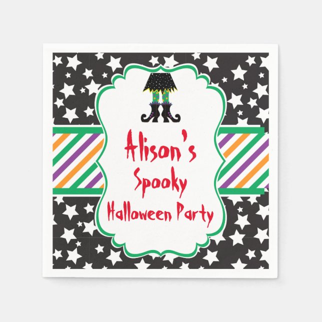 Hexen Feet Halloween-Party Serviette (Vorderseite)