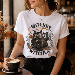 Hexen feministischer Halloween-Hexen unterstützen T-Shirt