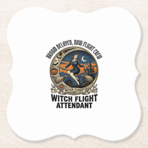 Hexen-Flugbegleiterin Halloween-Besen brach Design Untersetzer